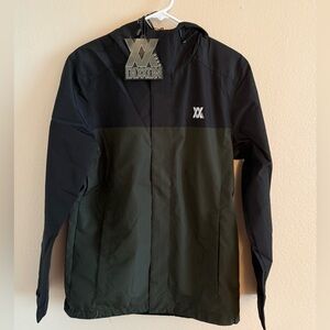 DIXXON NWT Black & Army Green Form & Function Windbreaker Jacket‎ size Large
